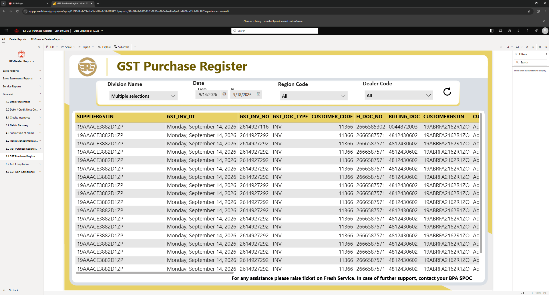 UiPrime location and site details screen